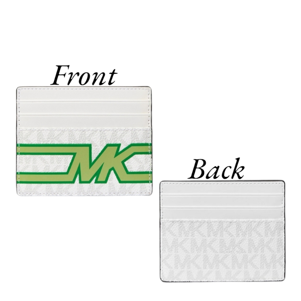 Michael Kors Cooper Card Case Sporty MK Green On White NWT